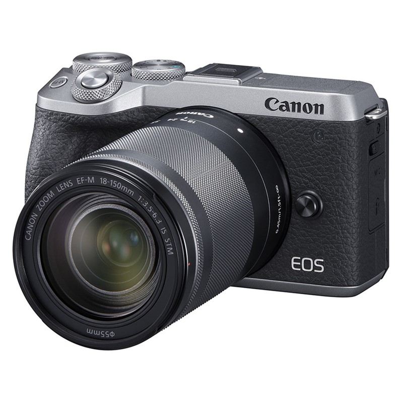 Máy ảnh Canon EOS M6 Mark II Kit 18-150mm + EF-M22mm F2 STM/ Bạc (nhập khẩu)