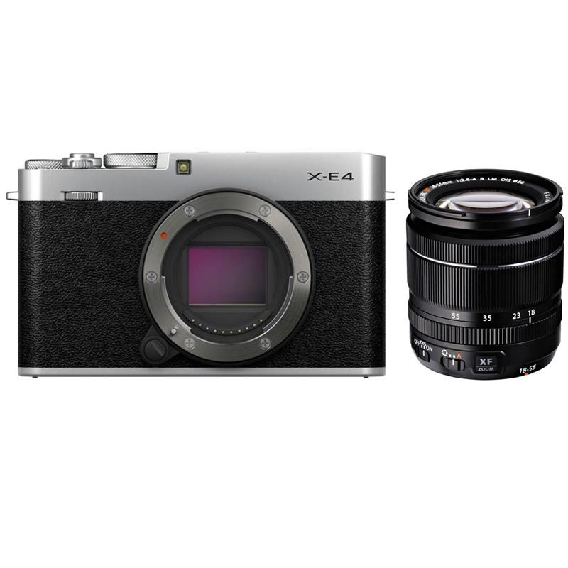 Máy ảnh Fujifilm X-E4 kit XF18-55mm F2.8-4 R LM OIS/ Bạc