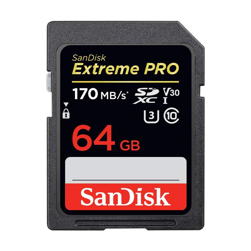Thẻ nhớ SDXC Sandisk Extreme Pro 64GB 170Mb/90Mb/s