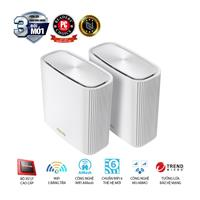 Router Wifi ASUS XT8 (W-2-PK) ZenWiFi 6 AX6600, 3 Băng Tần, AiProtection, Parental Control/ Trắng