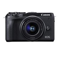 Máy ảnh Canon EOS M6 Mark II Kit 15-45mm + Sigma AF 16mm F1.4 DC DN For Canon EF-M/ Đen