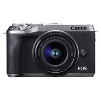Máy ảnh Canon EOS M6 Mark II Kit 15-45mm + Sigma AF 30mm F1.4 DC DN For Canon EF-M/ Bạc