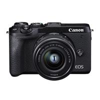 Máy ảnh Canon EOS M6 Mark II Kit 15-45mm + Sigma AF 56mm F1.4 DC DN For Canon EF-M/ Đen
