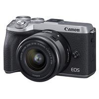 Máy ảnh Canon EOS M6 Mark II Kit EF-M15-45mm F3.5-6.3 IS STM/ Bạc (Nhập Khẩu)