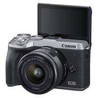 Máy ảnh Canon EOS M6 Mark II Kit EF-M15-45mm F3.5-6.3 IS STM/ Bạc (Nhập Khẩu)