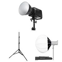 Amaran Ray 360C + Softbox cầu K&F Concept 85cm + Amaran 2.8m