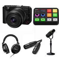 Canon R50 V Kit + Rode Streamer X + ( Shure MV7 + Kit ) + Ugreen XLR sang giắc XLR 20711 3m + Shure SRH440A