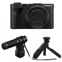 Canon PowerShot V1 + Microphone Canon DM-E100 + Báng tay cầm Canon HG-100TBR