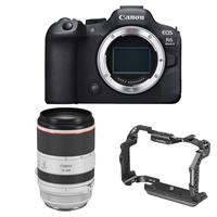 Canon EOS R6 Mark II Body + Canon RF 70-200mm F2.8 L IS USM + SmallRig Cage for Canon EOS R6 Mark II R6II 4159B