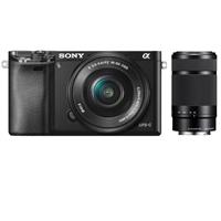 Máy ảnh Sony Alpha ILCE-6000L/ A6000 Kit 16-50mm + SEL55-210 F4.5-6.3 OSS/ Đen (Nhập khẩu)