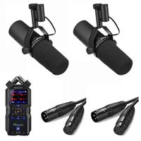 Shure SM7B (2c) + Zoom H4 Essential (1c) + Ugreen XLR sang giắc XLR 20711 3m (2c)