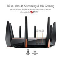 ASUS ROG Rapture GT-AC5300 (Gaming Router) AC5300 WTFast, AiMesh 360 WIFI Mesh, 3 Băng Tần, Chipset Broadcom, AiProtection, USB 3.0